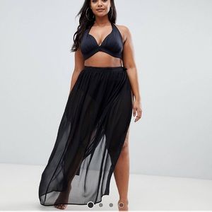 BN Asos Curve Maxi Chiffon Beach Sarong US sz 18